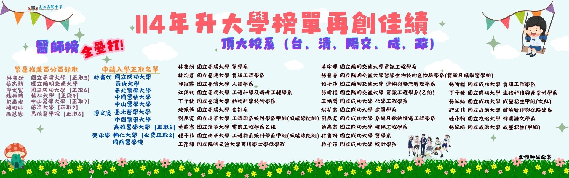 114年學測橫幅
